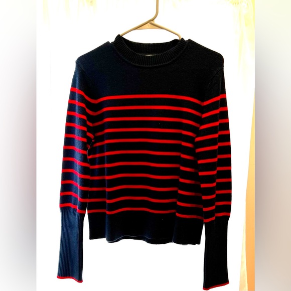 NEVER WORN La Ligne x Target Blue and Red Striped Crewneck sweater Size Small - Picture 2 of 6